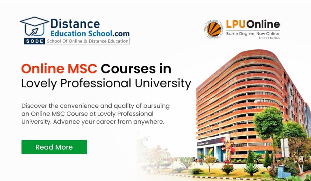 Online MSC Course in Lovely Professional University